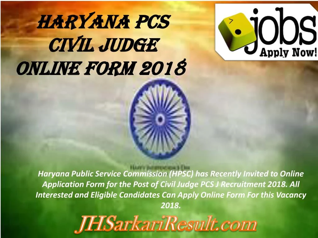 haryana pcs civil judge online form 2018