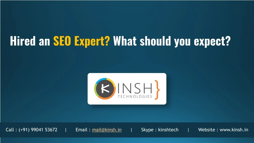 hired an seo expert what should you expect