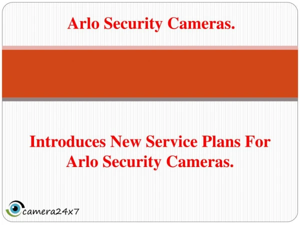 Introduces New Service Plans For Arlo Security Cameras.