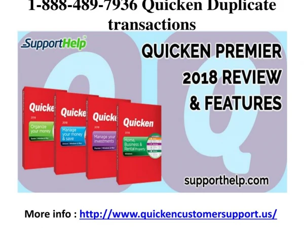 1-888-489-7936 Quicken Customer Support Phone Number