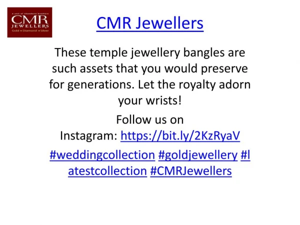 South Indian Jewellery in Hyderabad | CMR Jewellers