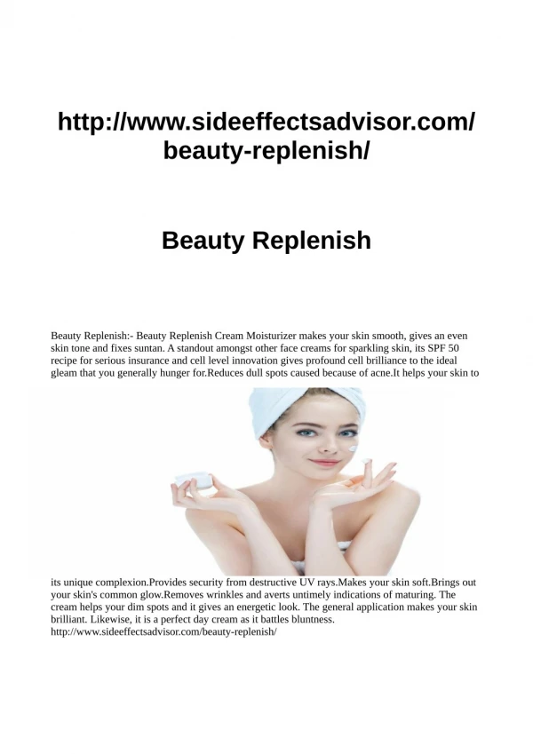 http://www.sideeffectsadvisor.com/beauty-replenish/