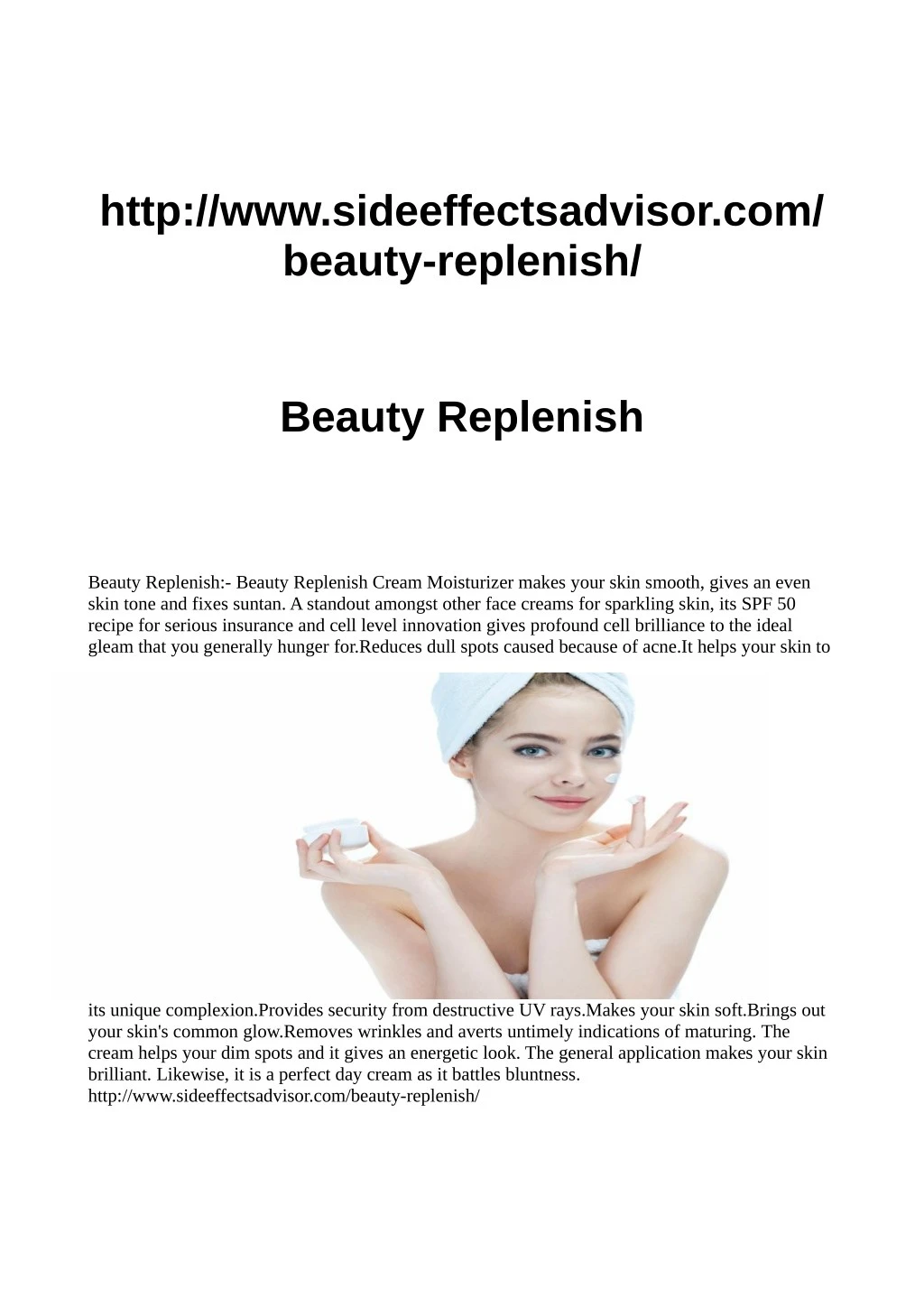 http www sideeffectsadvisor com beauty replenish