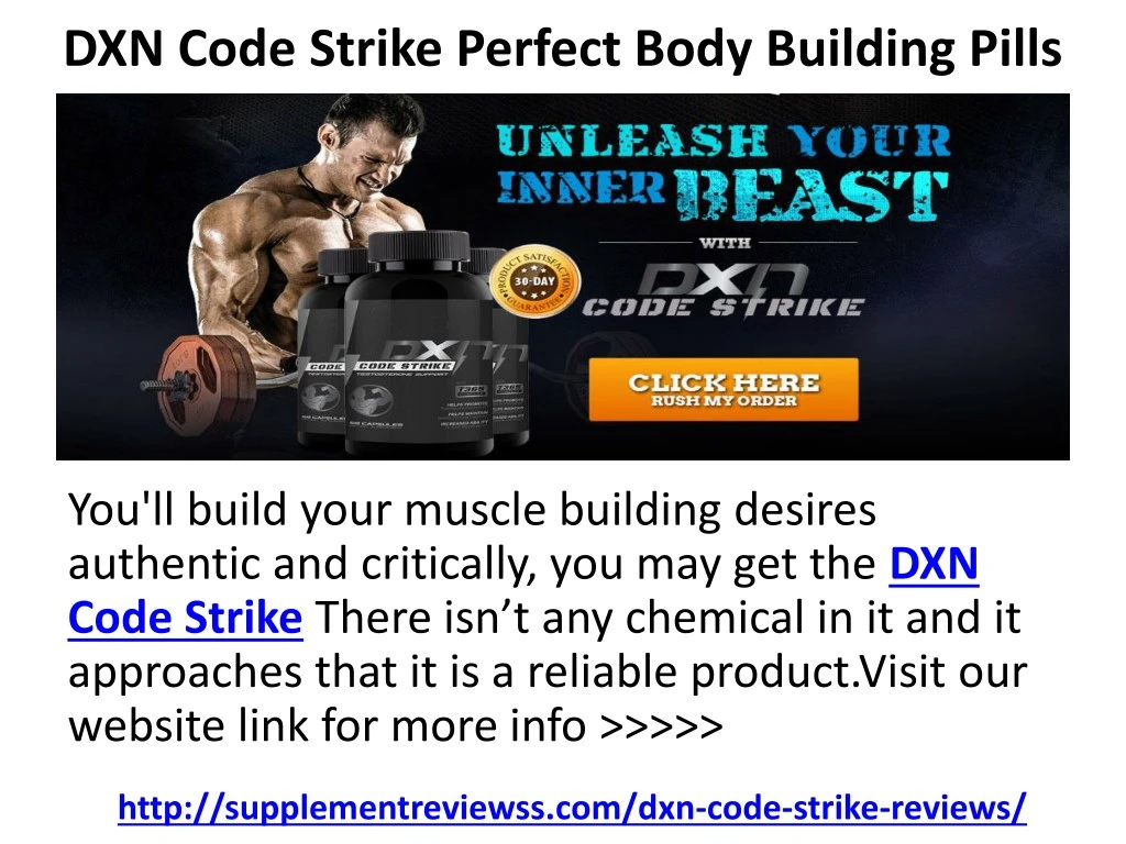 dxn code strike perfect body building pills