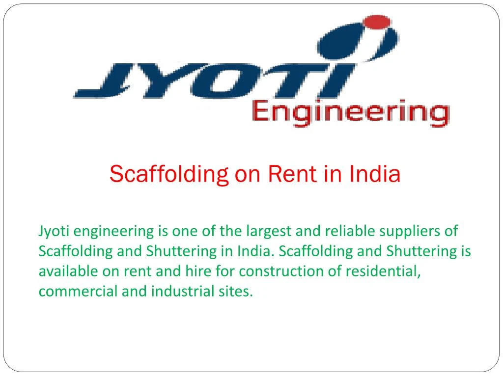 scaffolding on rent in india