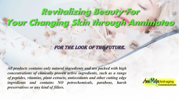 Revitalizing Beauty For Your Changing Skin through Annimateo