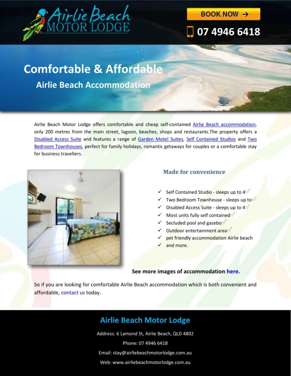 Comfortable & Affordable Airlie Beach Accommodation