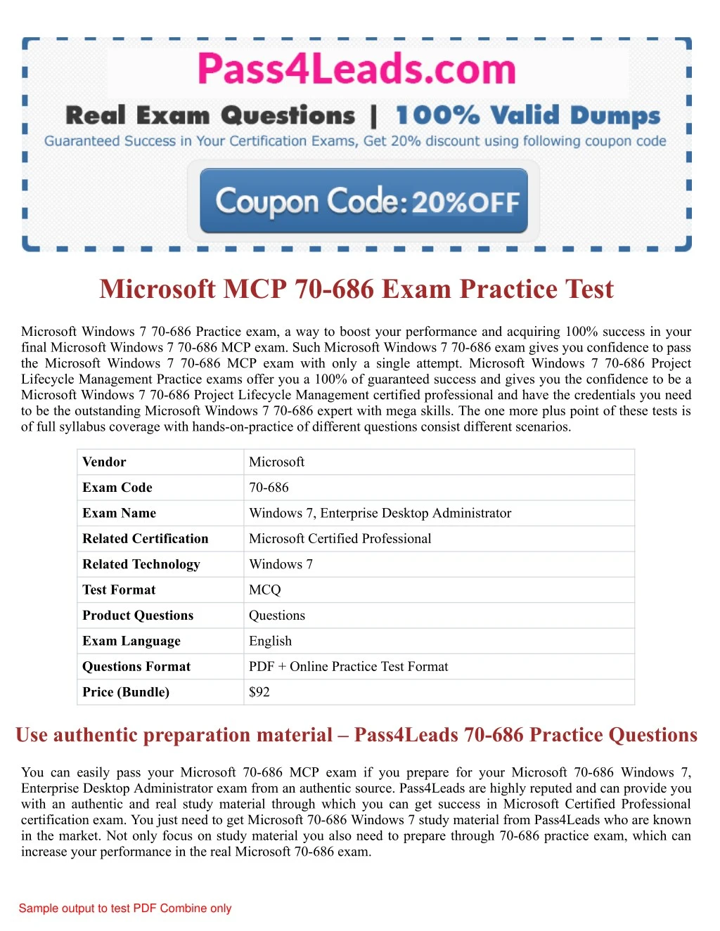 microsoft mcp 70 686 exam practice test