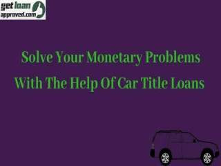 Car Title Loans - slide 1