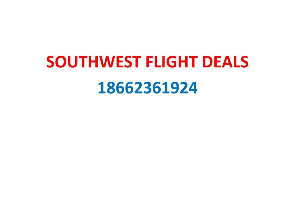 southwest flight deals 18662361924