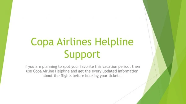 Copa airlines helpline support