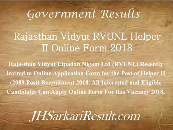 government results