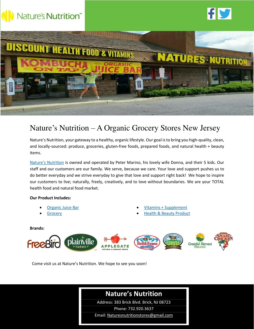nature s nutrition a organic grocery stores