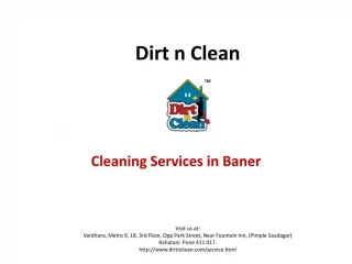 Cleaning Services in Pune - Dirt n Clean - slide 1