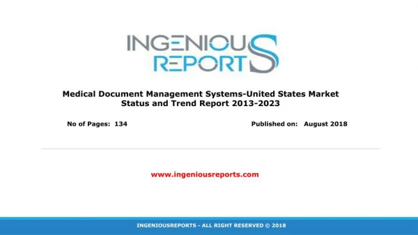 Global 2023 Medical Document Management Systems Market Outlook, Industry Analysis by Product Type, Application and by Re