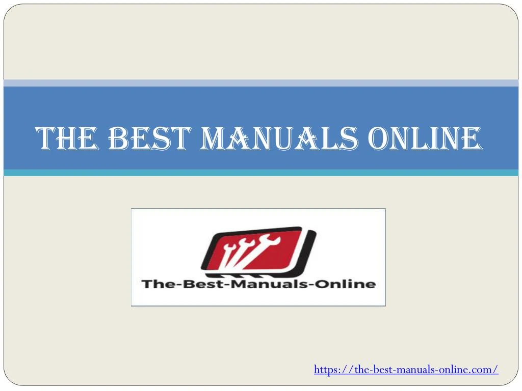 the best manuals online