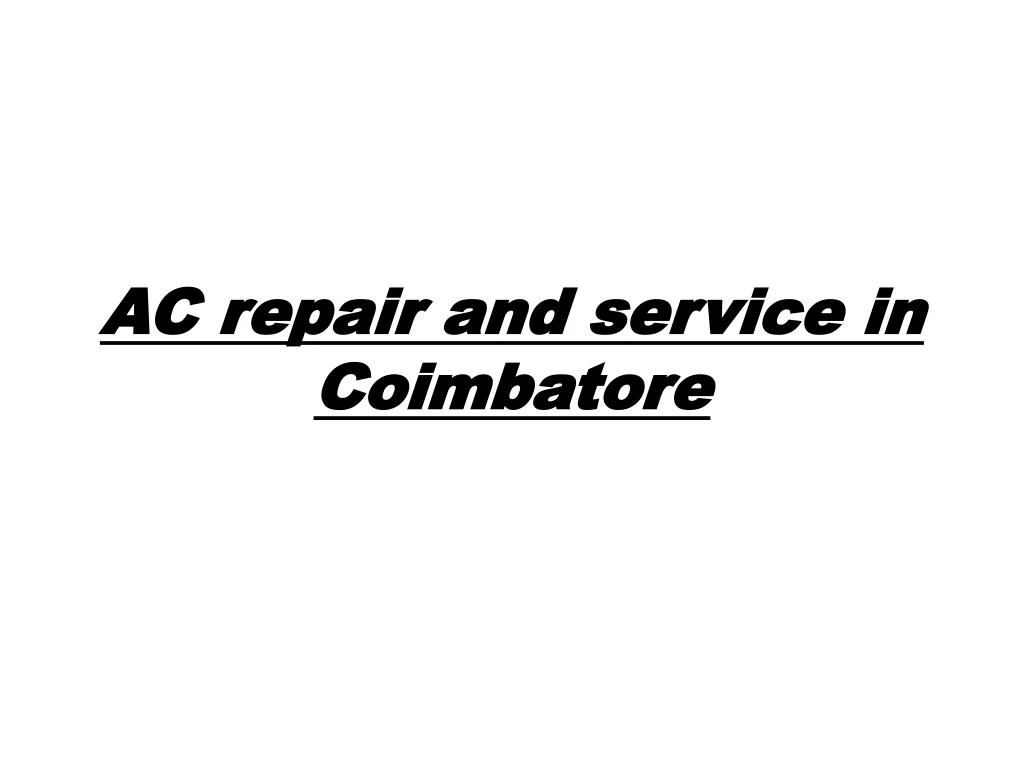 ac repair and service in coimbatore