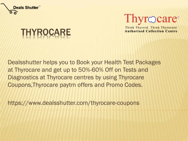 Thyrocare paytm offers