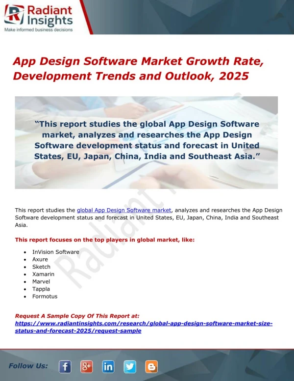 App Design Software Market Growth Rate, Development Trends and Outlook, 2025
