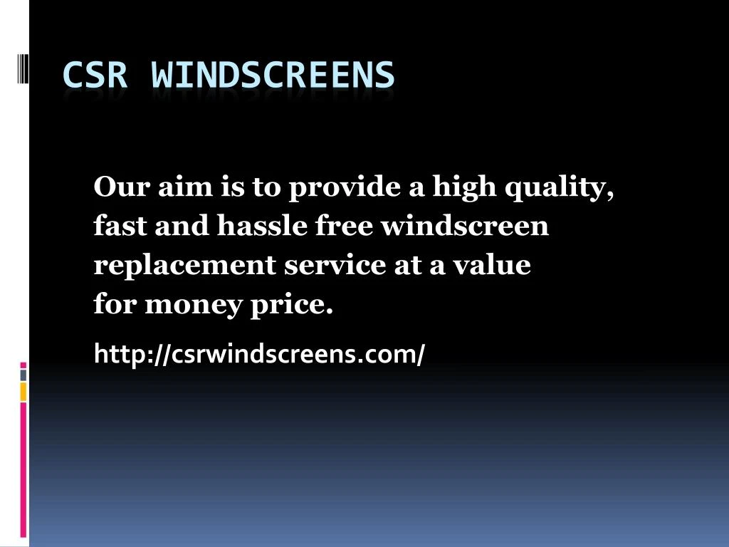 csr windscreens