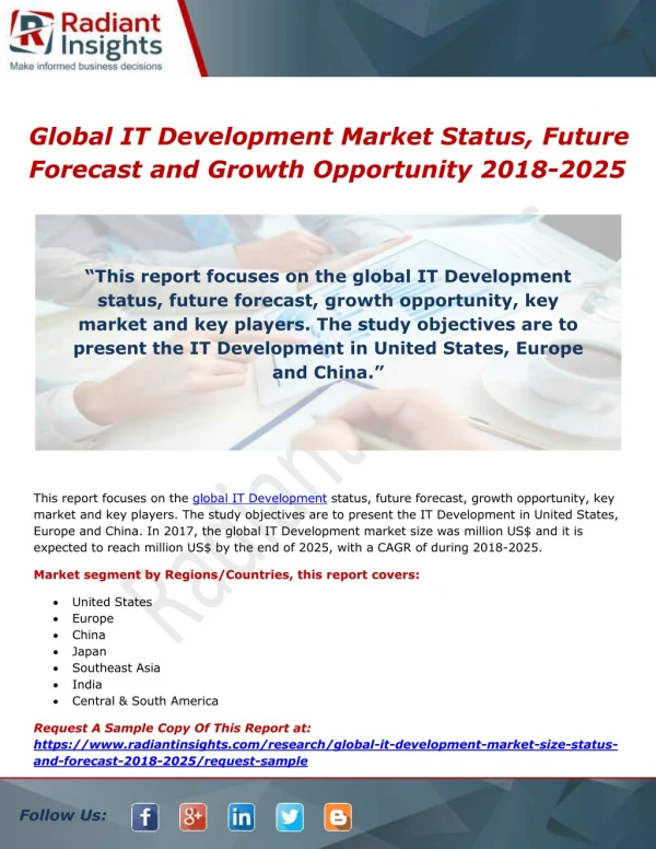 Global IT Development Market Status, Future Forecast and Growth Opportunity 2018-2025