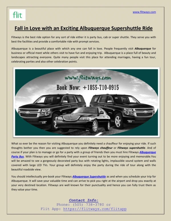 Fall in Love with an Exciting Albuquerque Supershuttle Ride