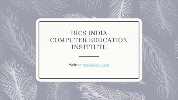 DICS Computer Institute in Delhi