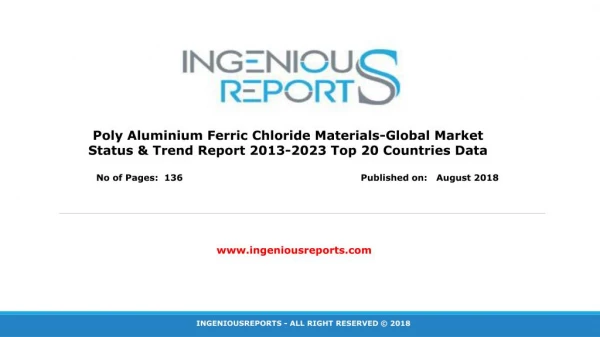 Global Poly Aluminium Ferric Chloride Materials Market by Key Players, Industry Insights and Forecast 2023