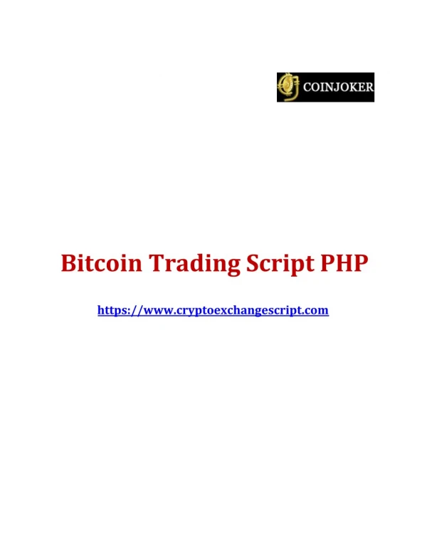 Bitcoin Trading Script PHP