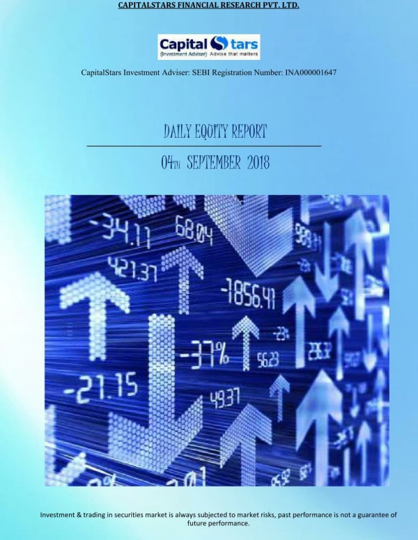 04 Sep 2018 Daily equity reports