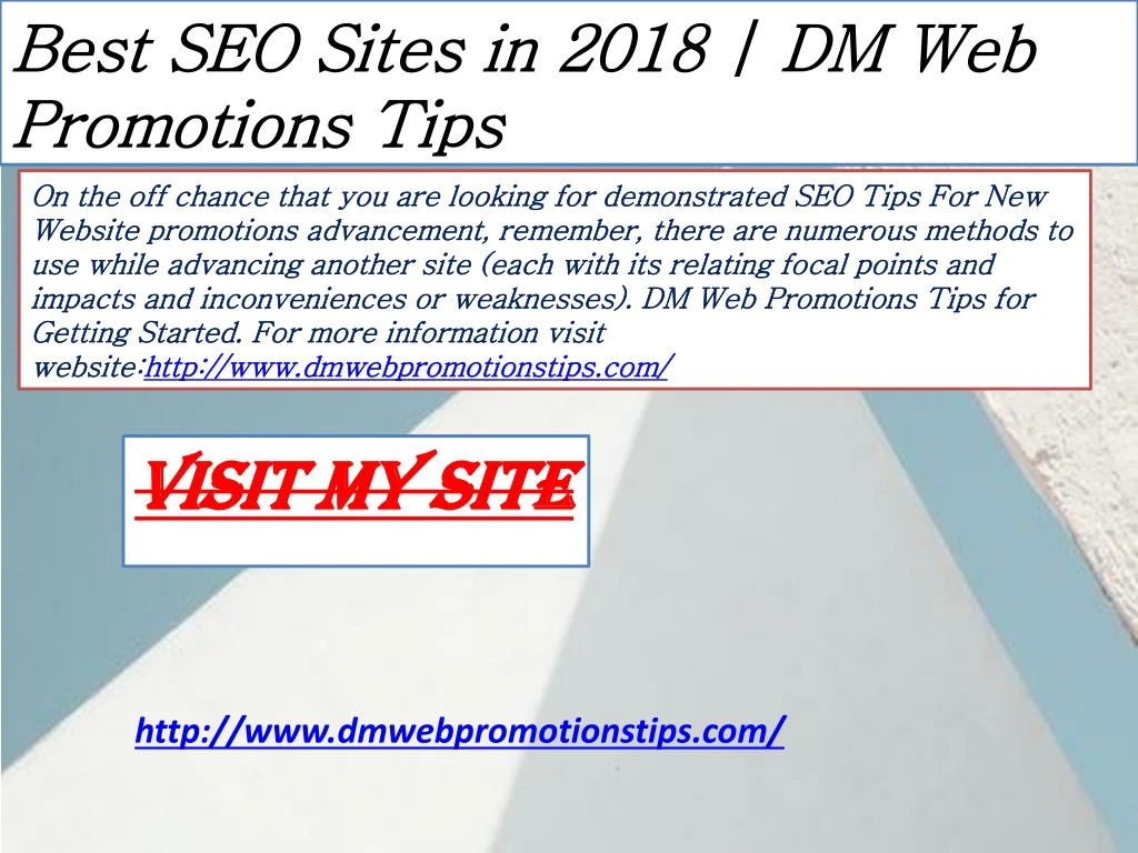 best seo sites in 2018 dm web promotions tips