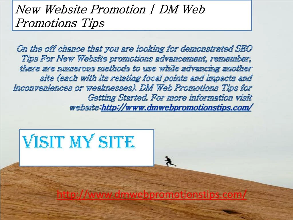 new website promotion dm web promotions tips