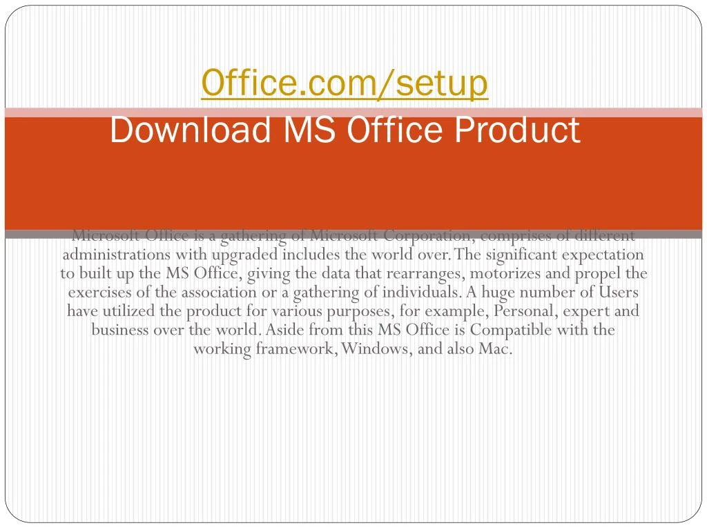 office com setup download ms office product