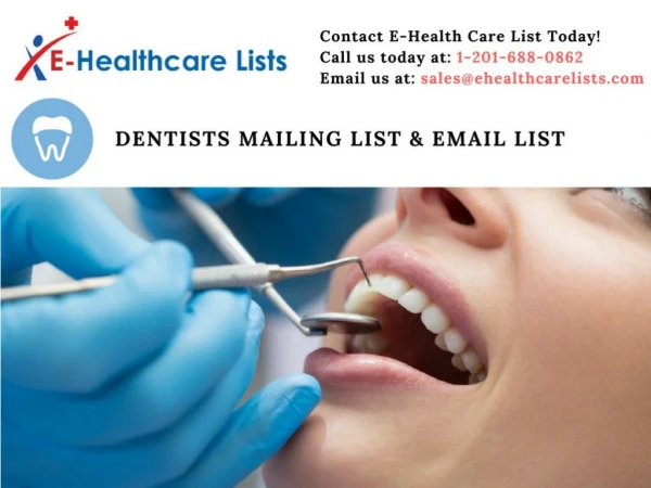 Dentists Mailing List | Dentists Email List | List of Dentists