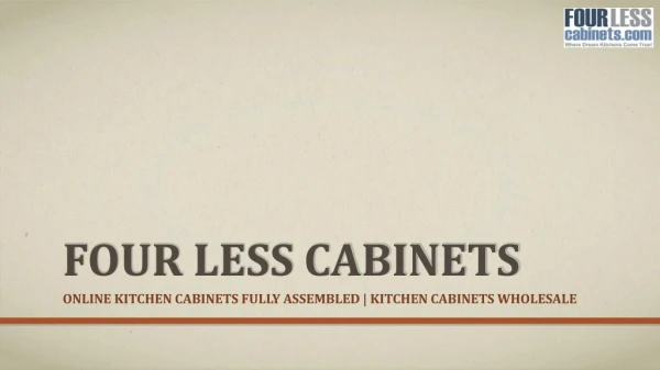 Buy White Kitchen Cabinets - FourLessCabinets