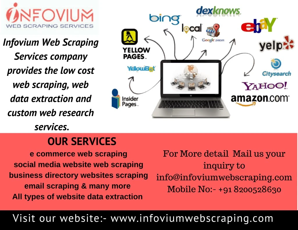 infovium web scraping services company provides