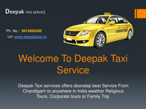 Cab Service In Chandigarh