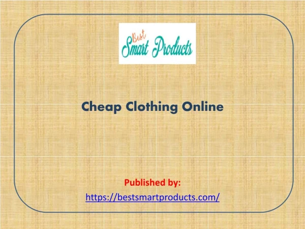 Cheap Clothing Online
