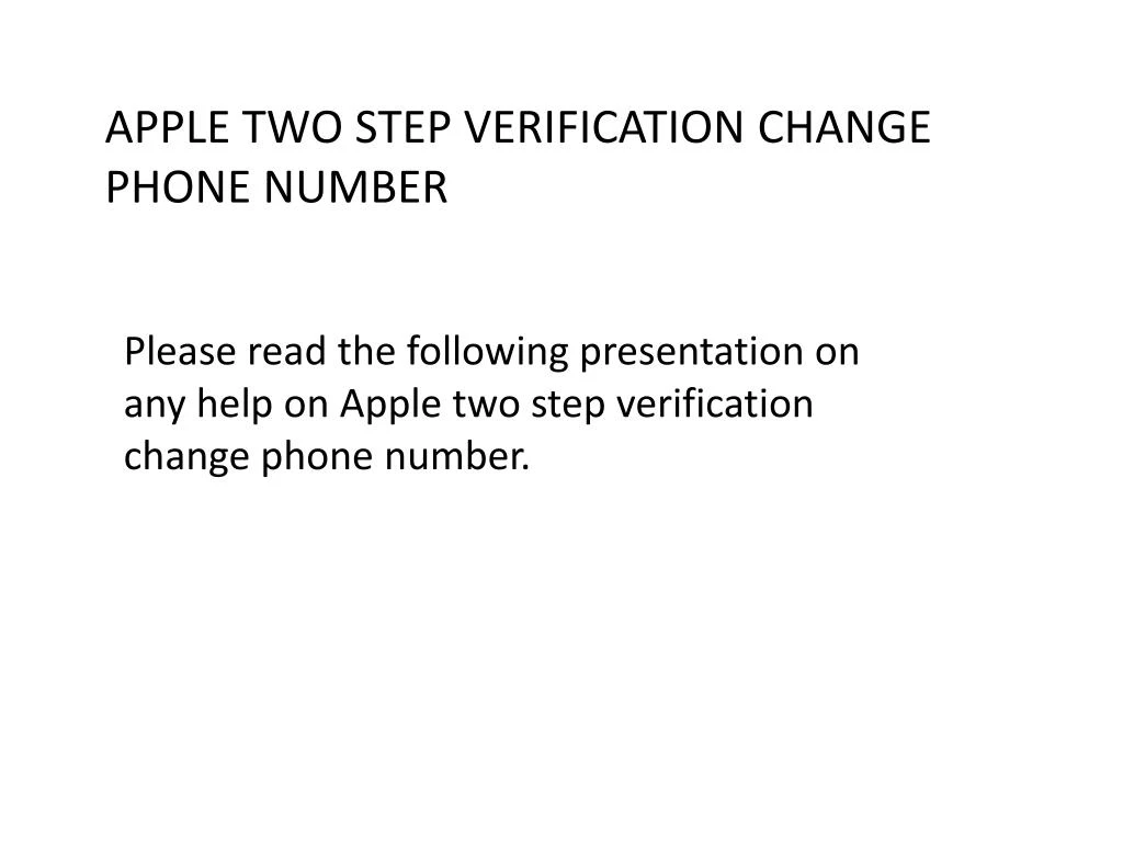 apple two step verification change phone number