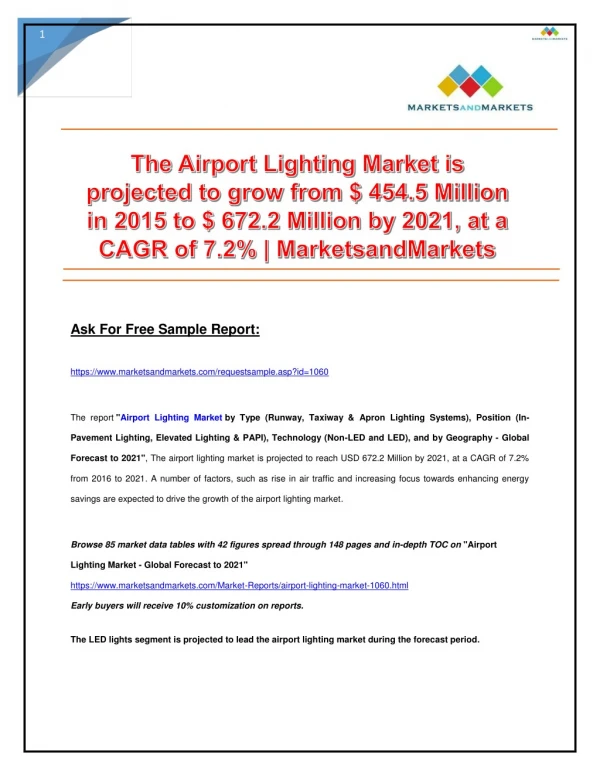 Airport Lighting Market