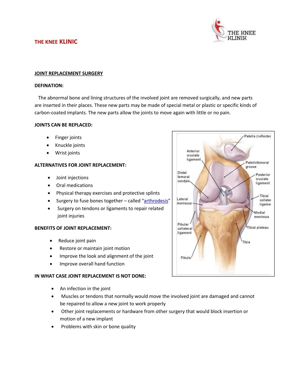 the knee klinic