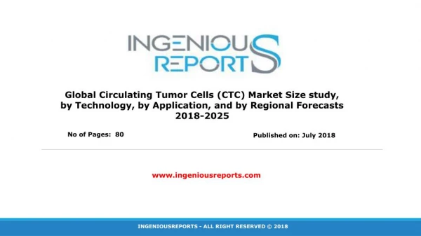 Global Circulating Tumor Cells (CTC) Market Size, Industry Key Players and Forecast Analysis 2025