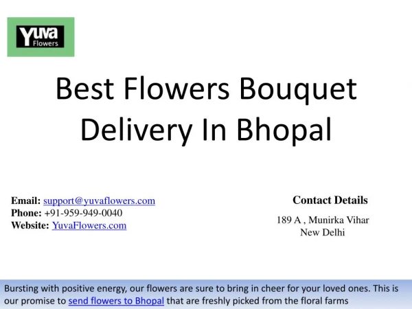 Best Flowers Bouquet Delivery In Bhopal