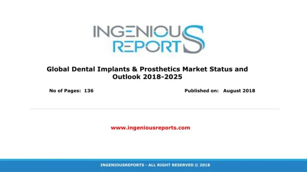 Global 2025 Dental Implants & Prosthetics Market Analysis by Key Players, Type, Application and by Regions
