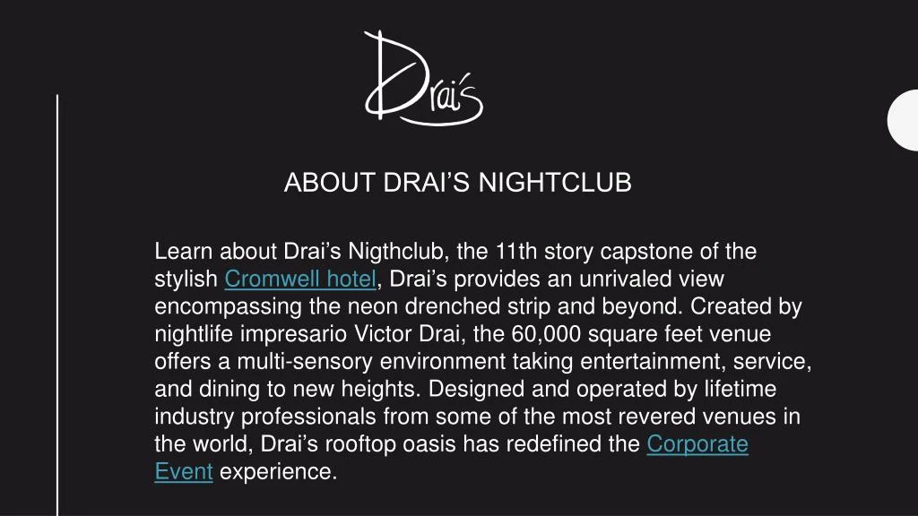 about drai s nightclub
