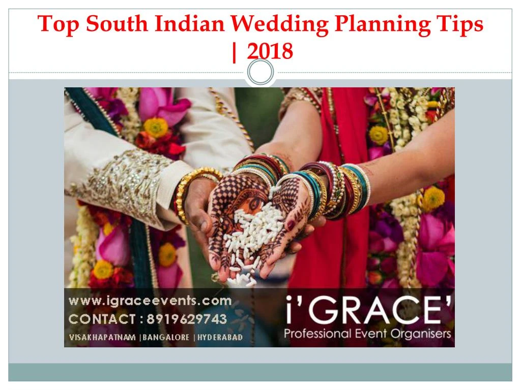 top south indian wedding planning tips 2018