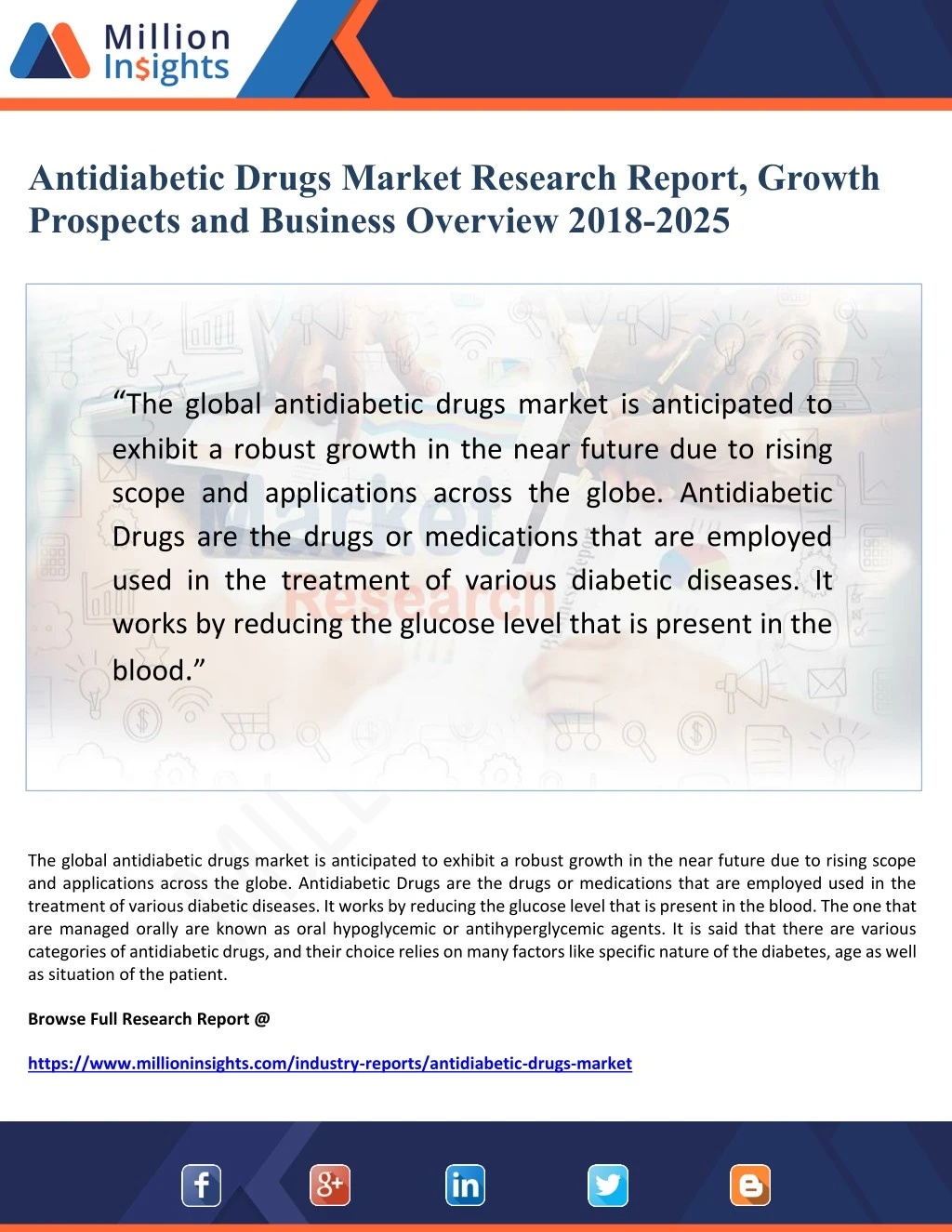 antidiabetic drugs market research report growth