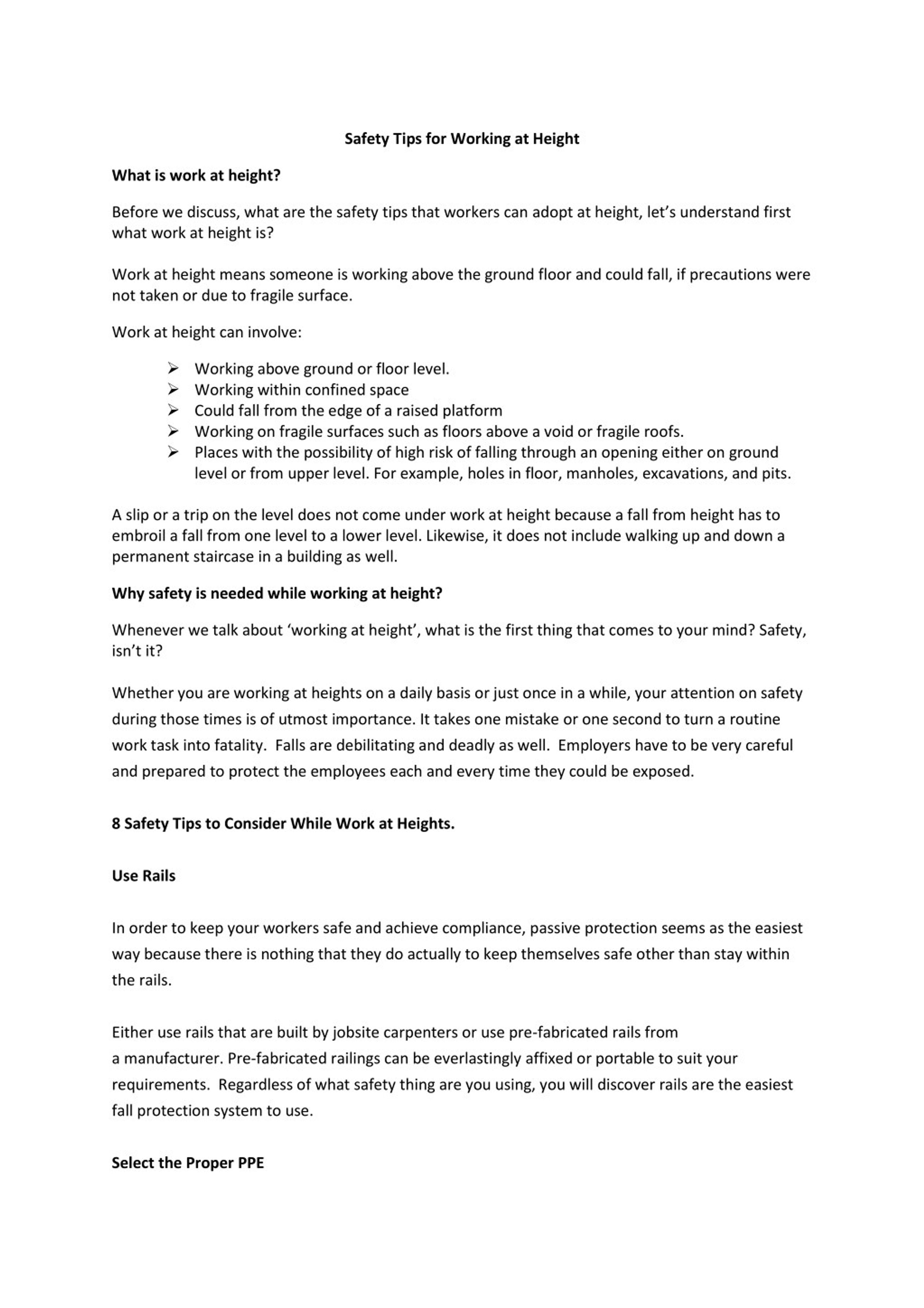 PPT - Safety Tips for Working at Height PowerPoint Presentation, free ...