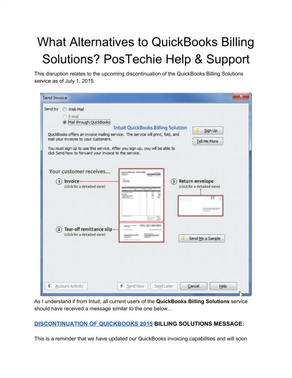 What Alternatives to QuickBooks Billing Solutions? PosTechie Help & Support