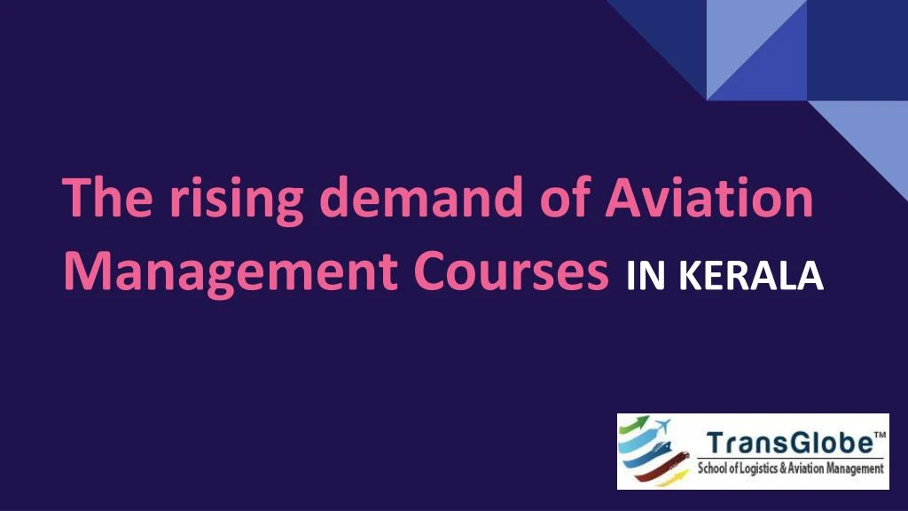 the rising demand of aviation management courses in kerala